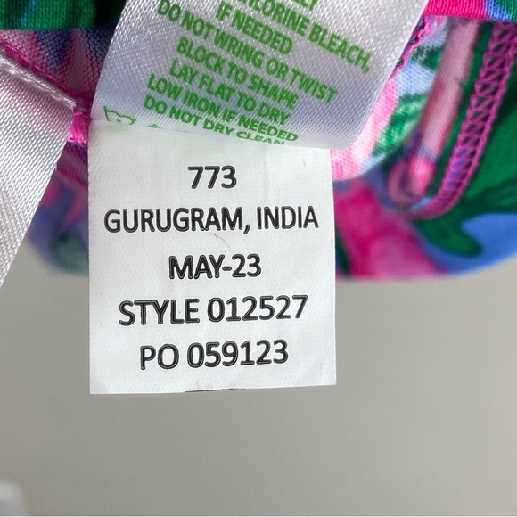 Lilly Pulitzer Tessa Floral Print Vneck‎ Cotton Tshirt  Mini Dress Sz Small - Picture 6 of 11